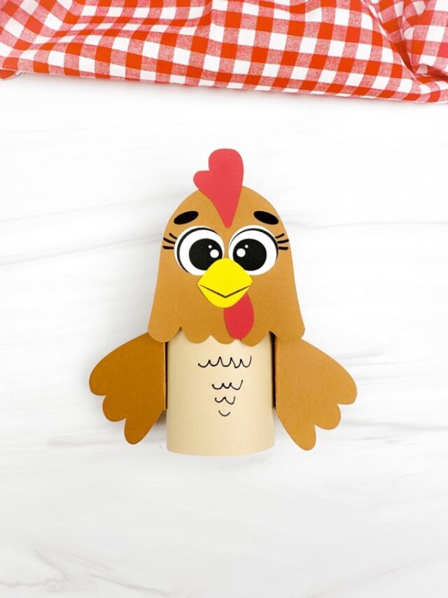 Toilet Paper Roll Chicken Craft (Free Template) Story