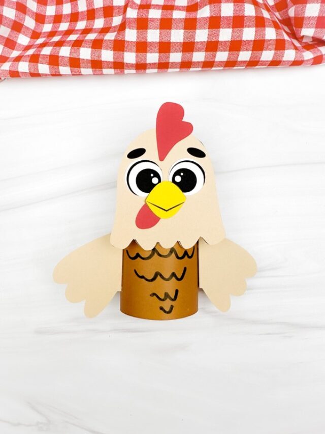 Toilet Paper Roll Chicken Craft (Free Template) Story