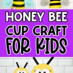 honey bee paper cup pinterest image