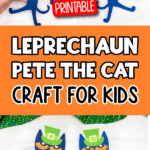 Leprechaun pete the cat craft for kdis pinterest image
