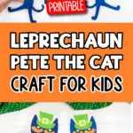 Leprechaun pete the cat craft for kdis pinterest image