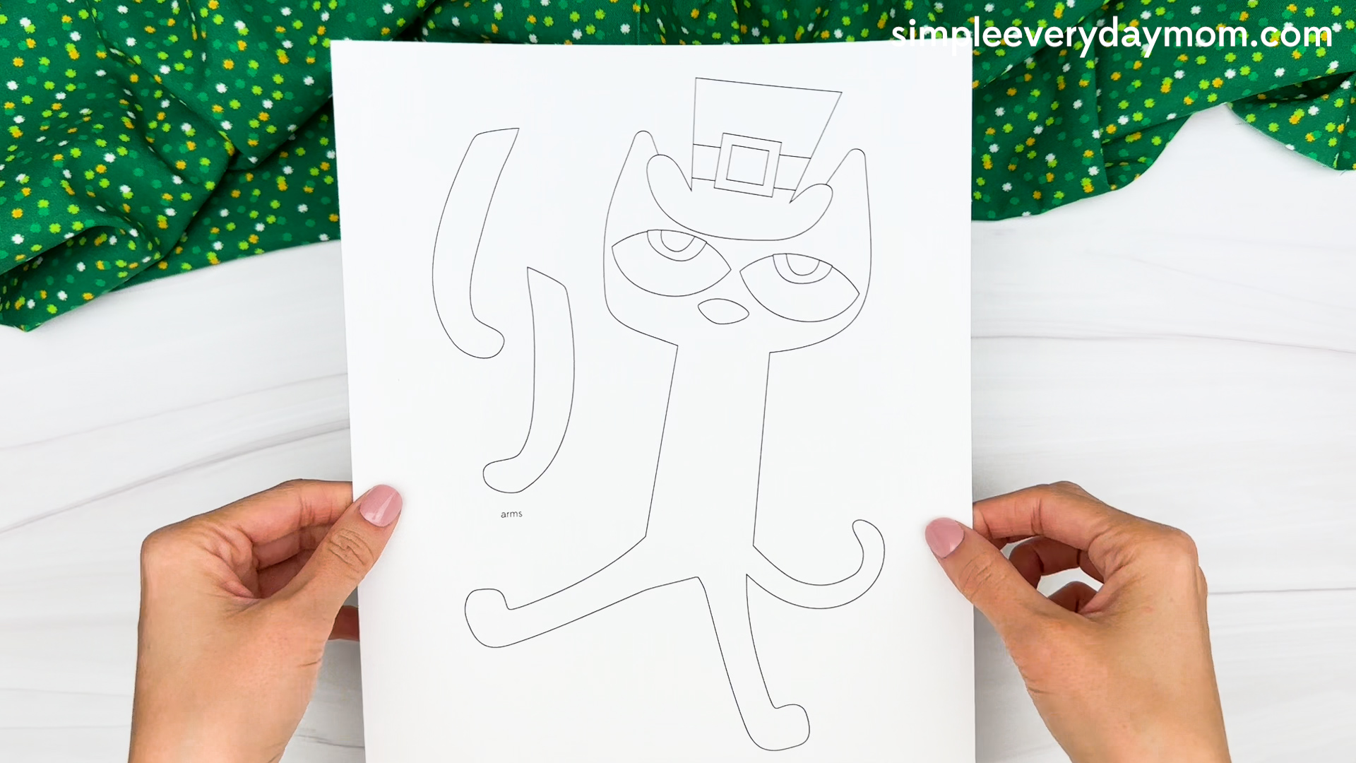 pete the cat st patricks day craft template