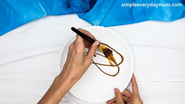 hand painting paper plate ice cream craft template