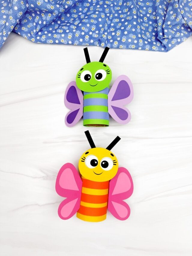 Butterfly Toilet Paper Roll Craft (Free Template) Story