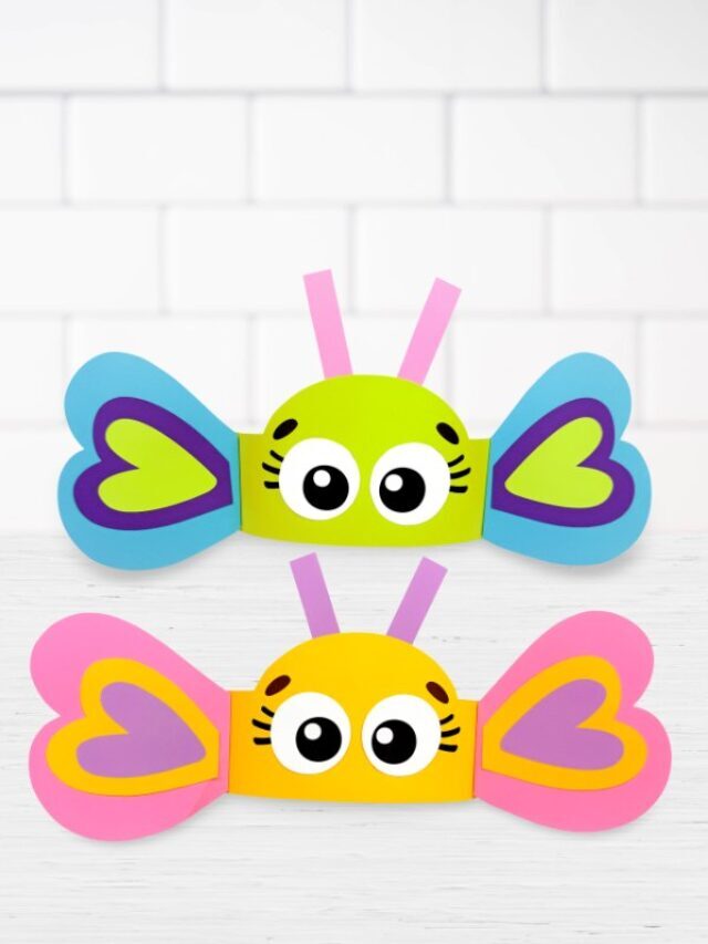 Colorful Butterfly Headband Craft For Kids (Free Template) Story