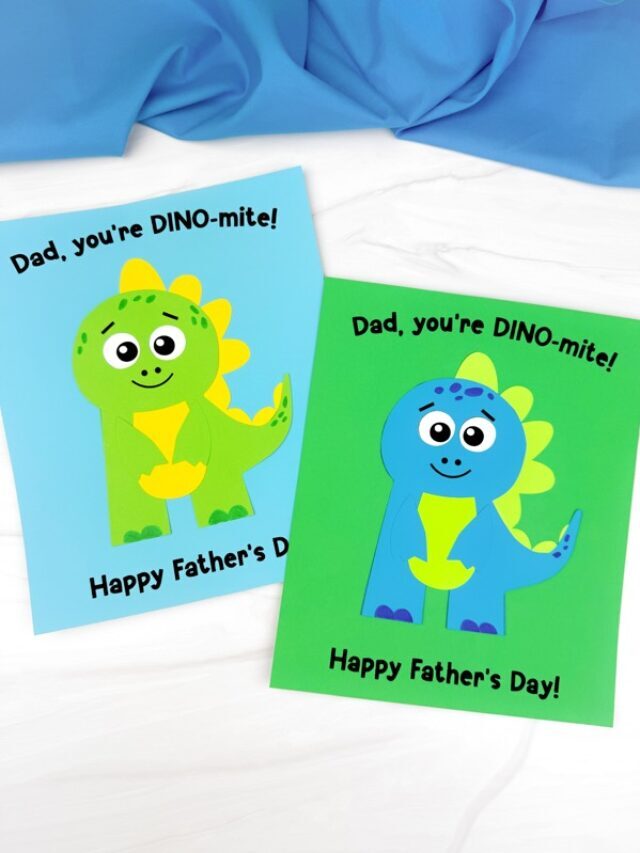 Father’s Day Dinosaur Craft (Free Template) Story