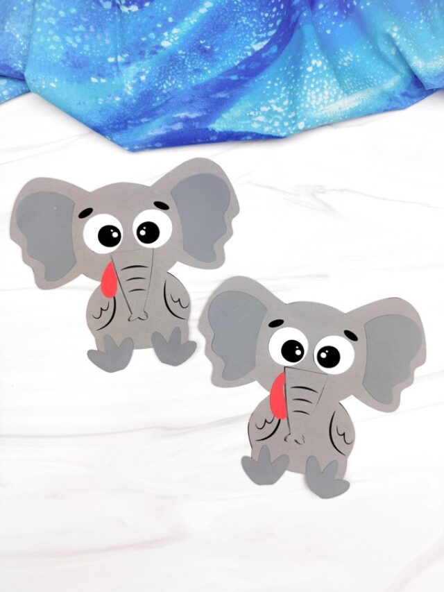 Two finished example of Elephant Turkey Disguise Craft