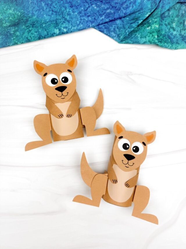 Kangaroo Toilet Paper Roll Craft (Free Printable Template) Story