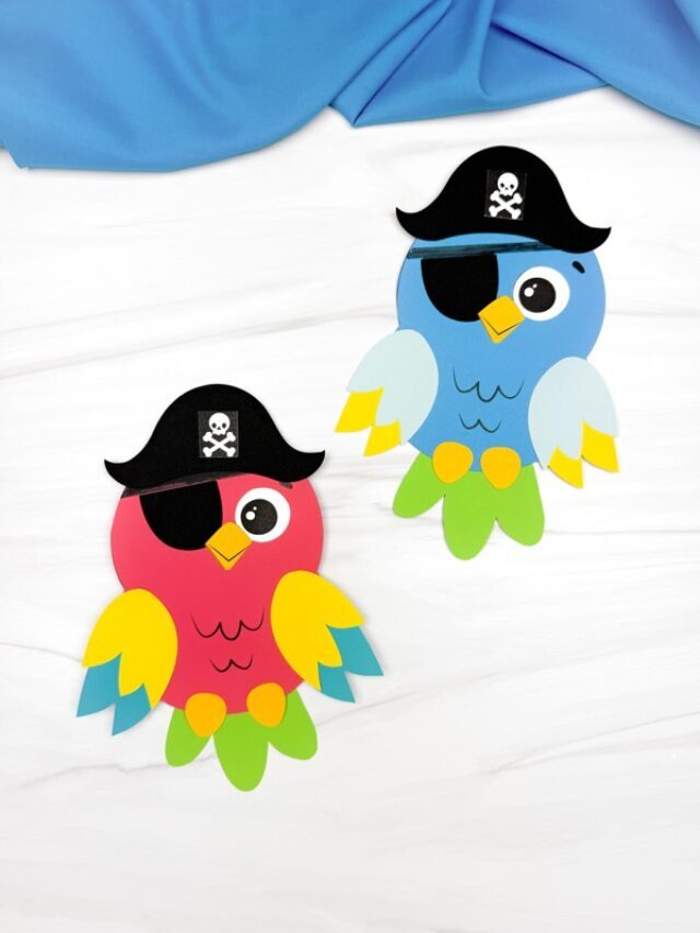 Pirate Parrot Craft For Kids (Free Template) Story