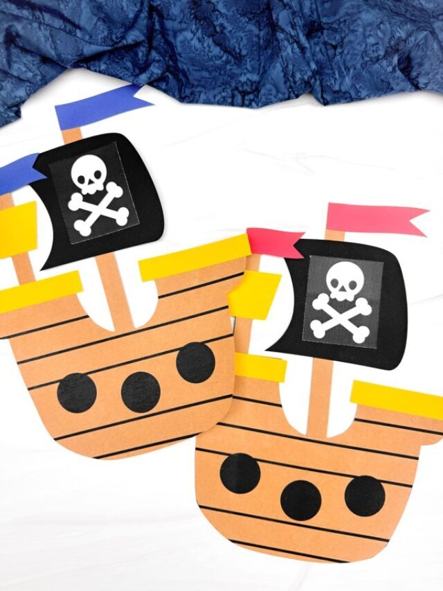 DIY Pirate Ship Craft For Kids (Free Template) Story