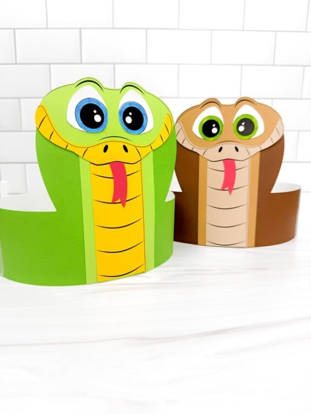 Snake Headband Craft For Kids(Free Template) Story