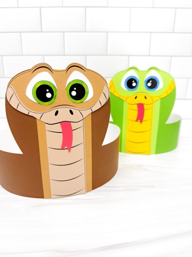 Snake Headband Craft For Kids(Free Template) Story