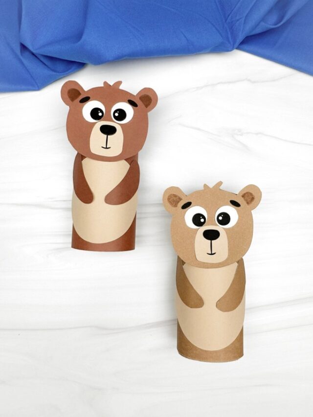 Toilet Paper Roll Bear Craft For Kids (Free Template) Story
