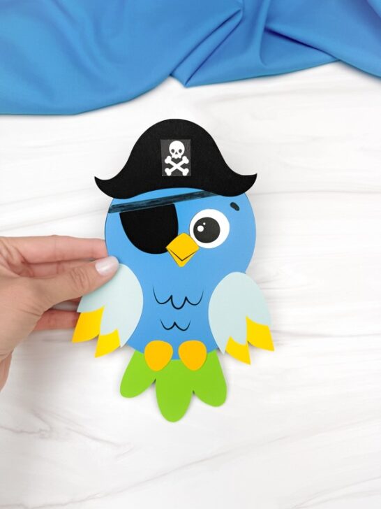 Pirate Parrot Craft For Kids (Free Template)