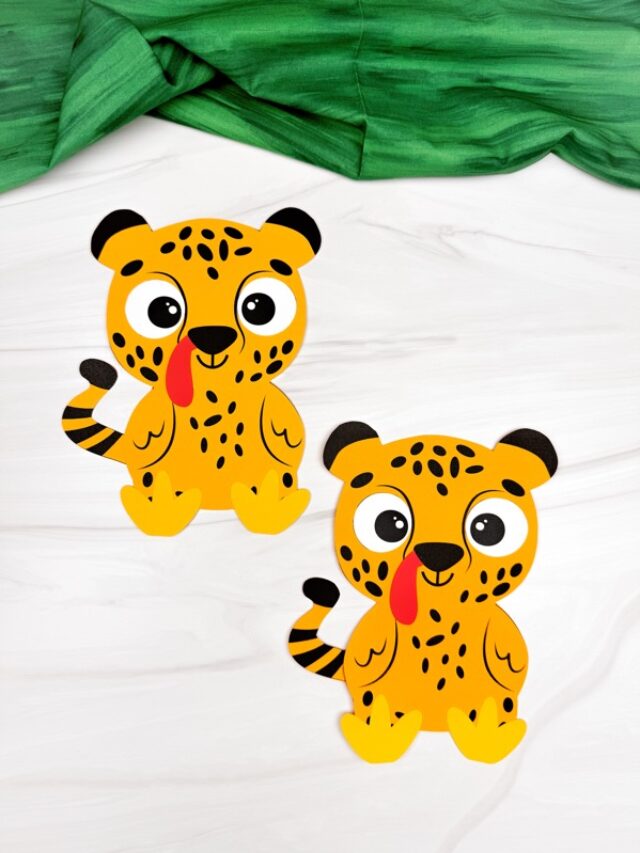 Two finished example of Cheetah Turkey Disguise