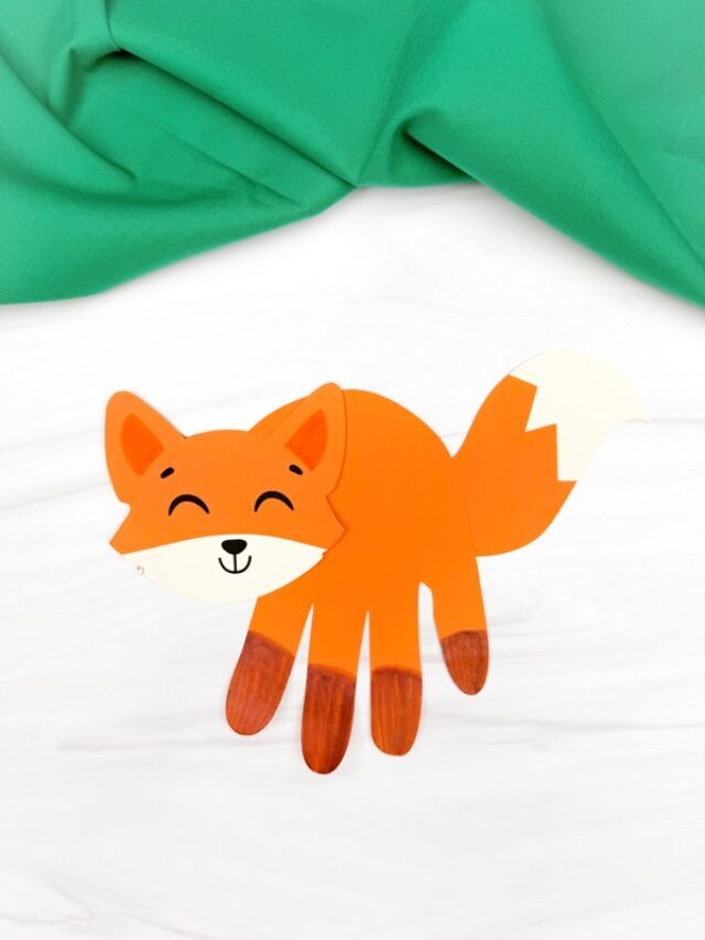 Adorable Handprint Fox Craft For Kids (Free Template) Story