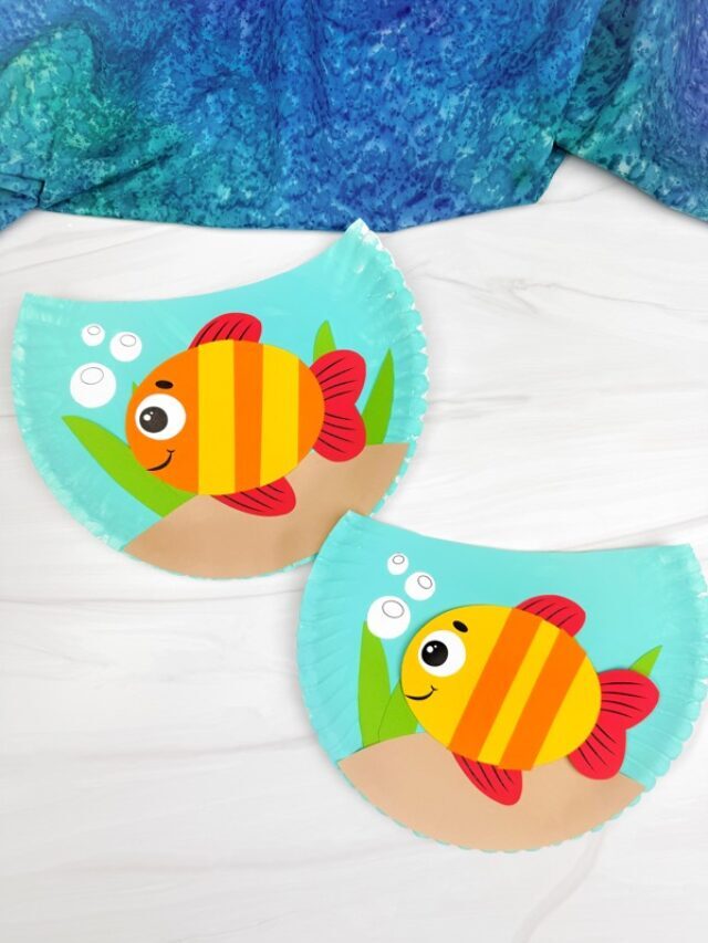 Fish Bowl Paper Plate Craft [Free Template] Story