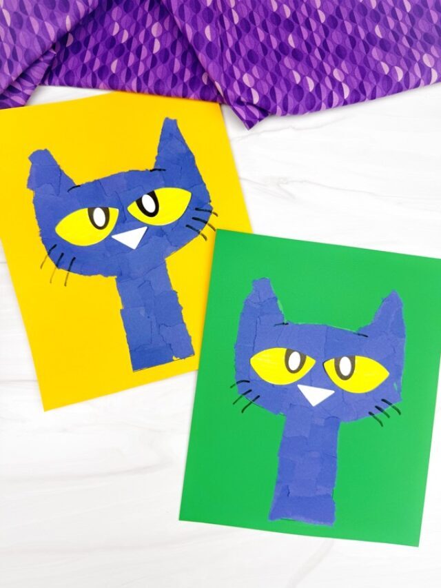Pete the Cat Name Craft (Free Template) Story
