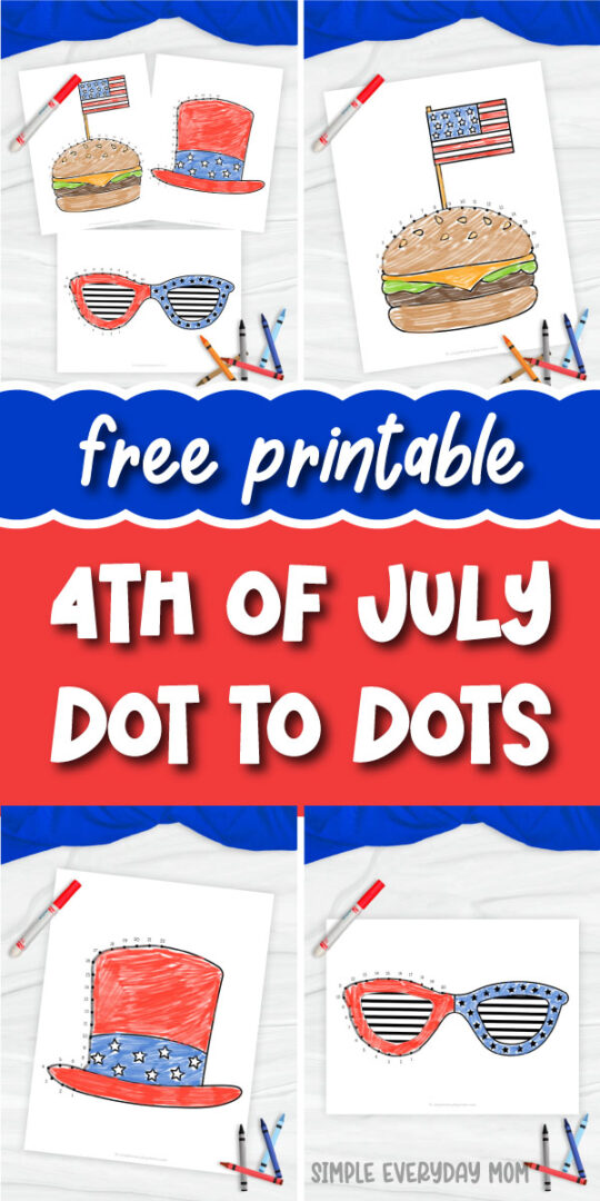 Free Printable 4th of July Dot To Dots For Kids