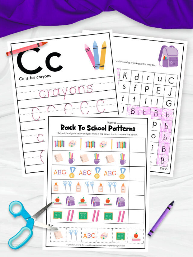 Back to School Worksheets For Kids [Freebie] Story
