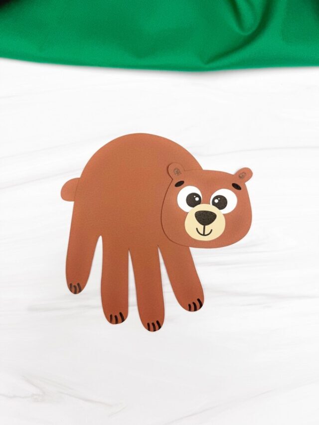Easy Bear Handprint Craft (Free PDF Template) Story