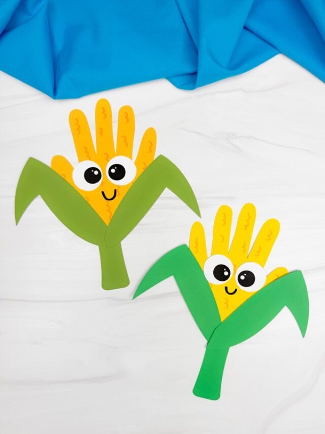 Easy Corn Handprint Craft For Kids (Free PDF Template) Story