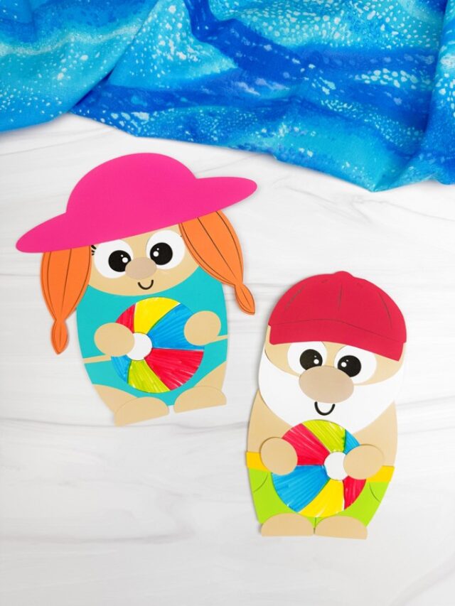 Two finished example of Summer Gnome Craft