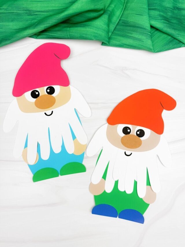 Gnome Handprint Craft For Kids (Free PDF Template) Story