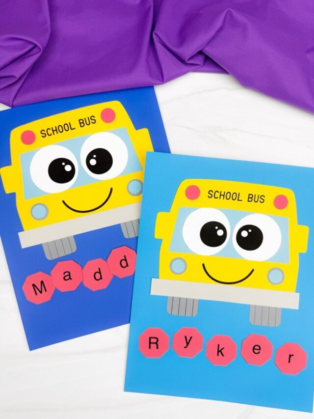 School Bus Name Craft For Kids (Free PDF Template) Story