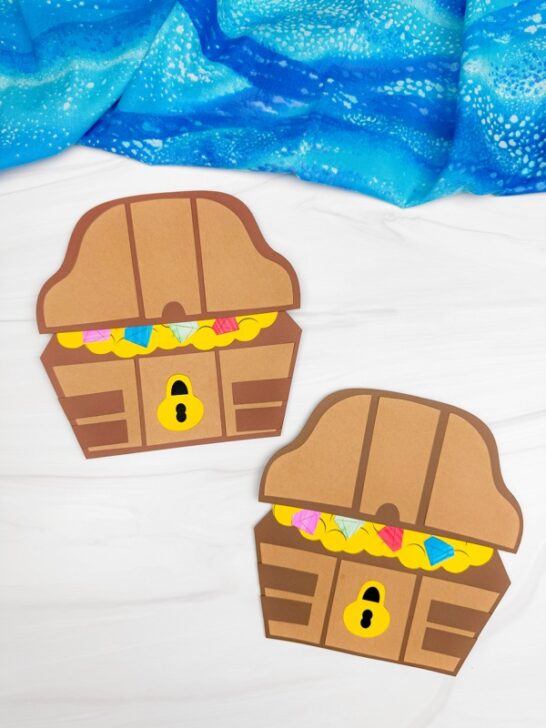 Simple Pirate Chest Craft For Kids(Free Template)