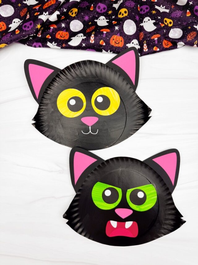 Featured image of the Paper Plate Black Cat Craft