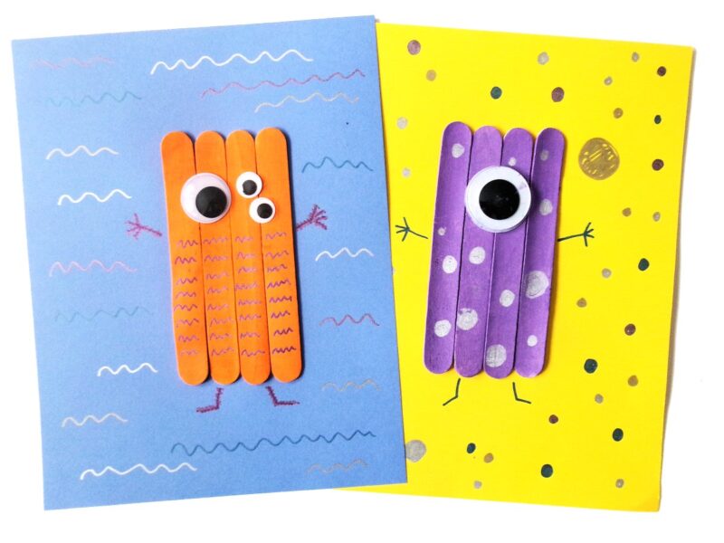 Popsicle Stick Monsters