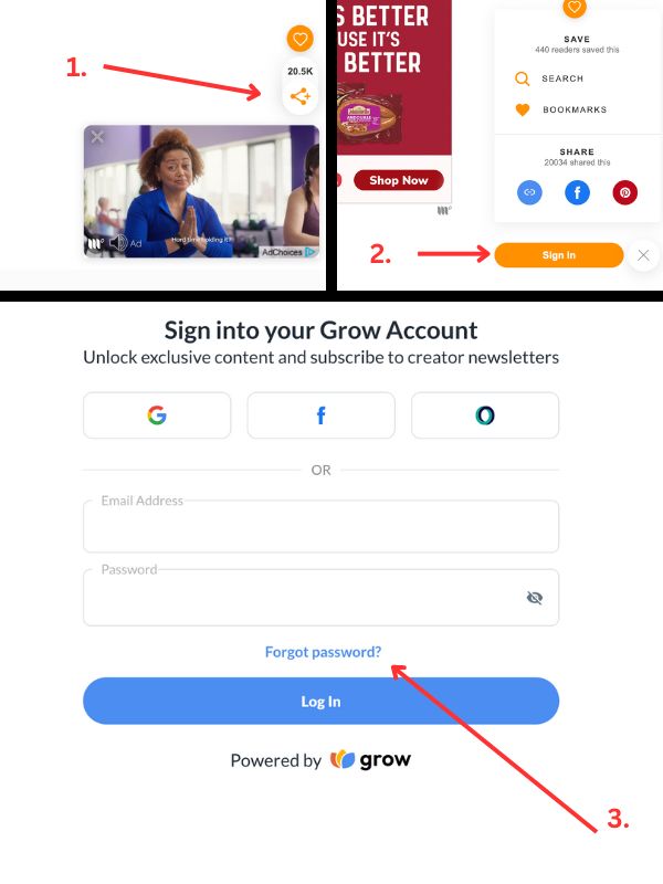 Grow Lost Password Image