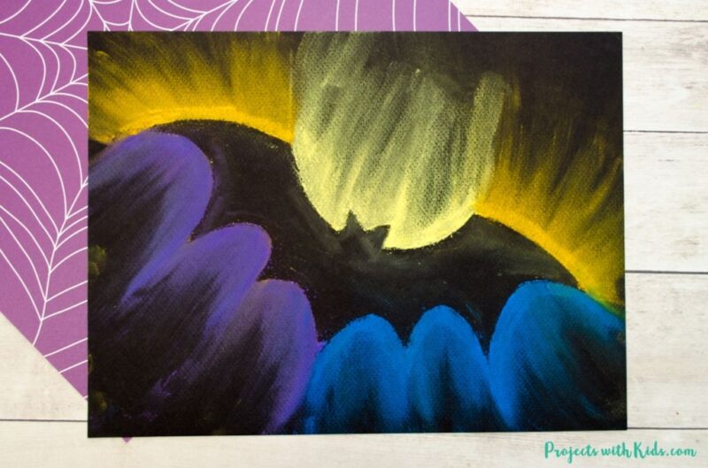 Bat Chalk Pastel Art