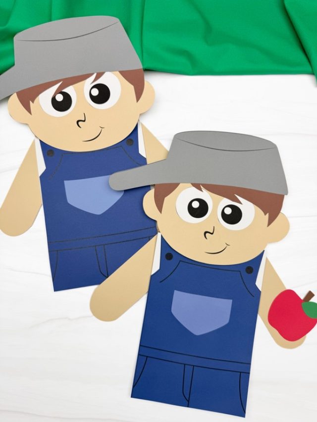 Featured image of the Johnny Appleseed Puppet Craft