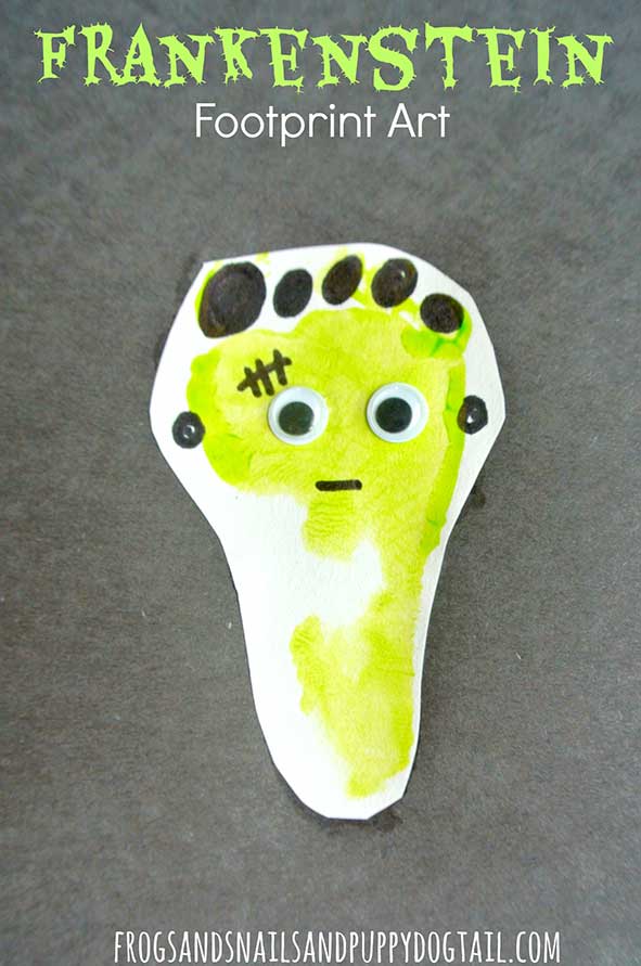 Frankenstein Footprint & Handprint Art