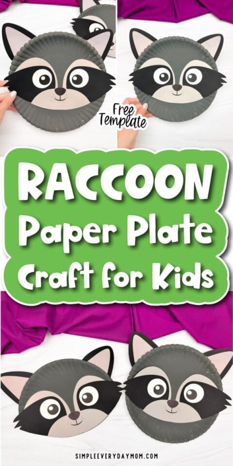 Cute Raccoon Paper Plate Craft For Kids (Free PDF Template)
