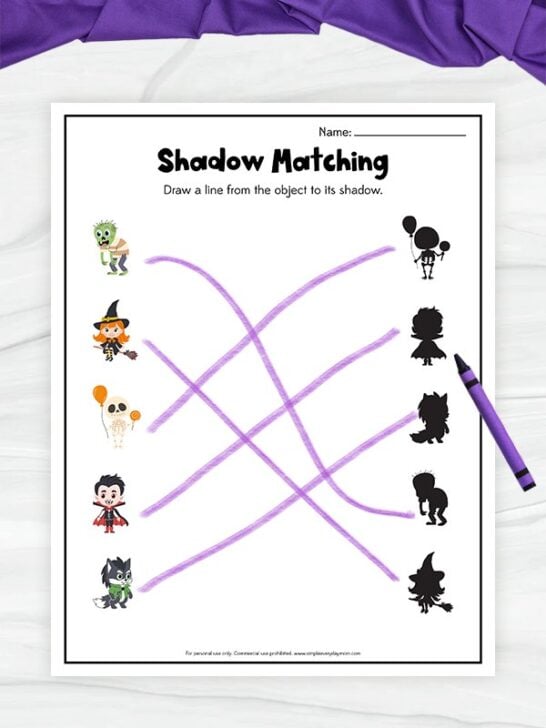 Free Printable Halloween Matching Worksheets For Kids