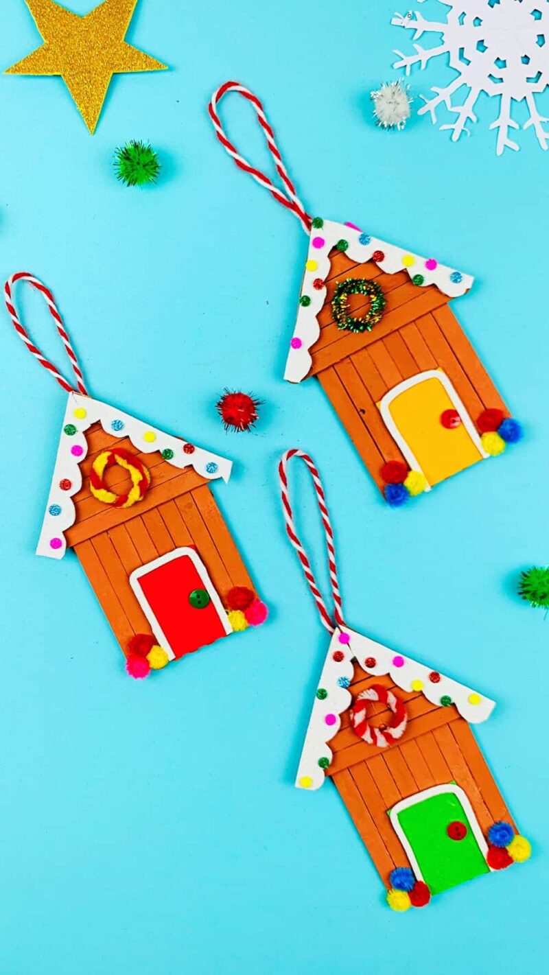 Gingerbread House Popsicle Stick