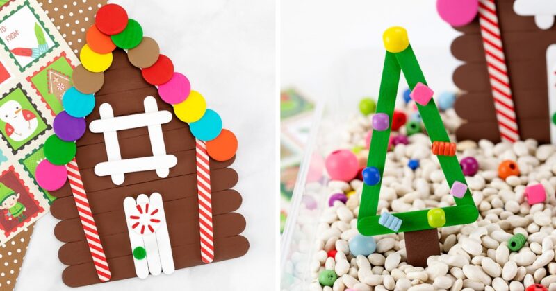 Popsicle Stick Gingerbread House