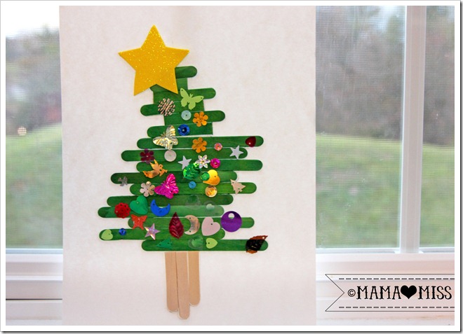 Holiday Popsicle Stick Christmas Tree