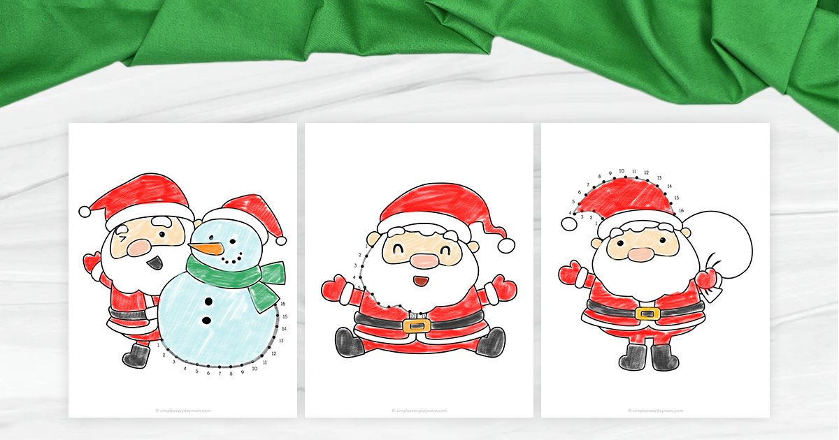 Free Printable Santa Connect The Dots Worksheets