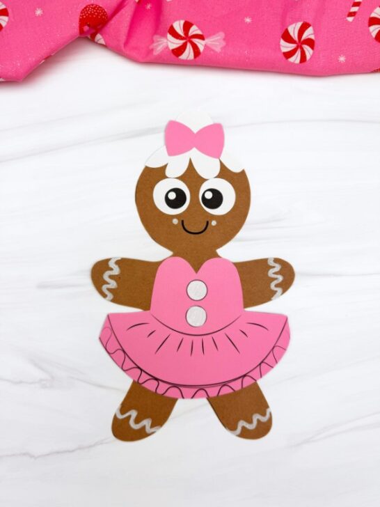 Gingerbread Disguise Ballerina Craft (Free Printable Template)