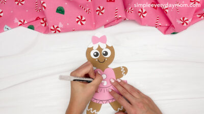 Gingerbread Disguise Ballerina Craft (Free Printable Template)