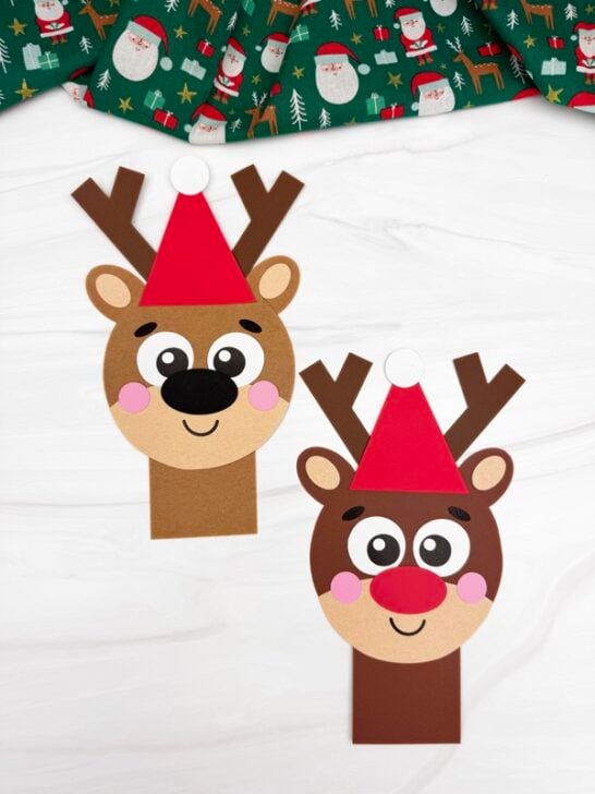 Reindeer Shape Craft For Kids (Free Printable Template)
