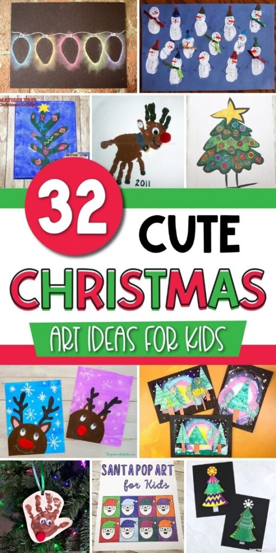 32 Cute Christmas Art Ideas For Kids — free download