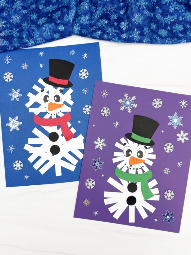 Featured image of the Paper Strip Snowman Craft