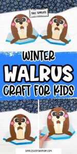 Walrus Paper Craft For Kids (Free Printable Template)