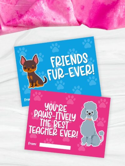 Printable Dog Valentine Cards For Kids And Teachers