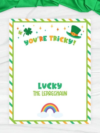 Free Printable Leprechaun Letter To Kids